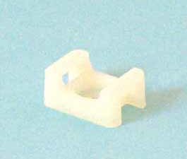 SCREW MOUNT CABLE TIE BASES (6mm HOLE) - Natural 23mm x 16mm, Tie 9.0mm